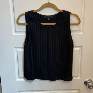 Banana Republic Black Pleat Blouse